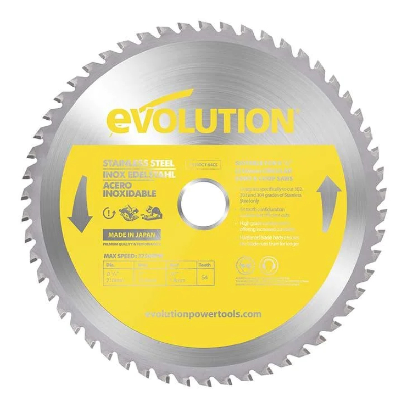 Pilový kotouč na nerez EVOLUTION - 210x25,4x1,8mm (54z)