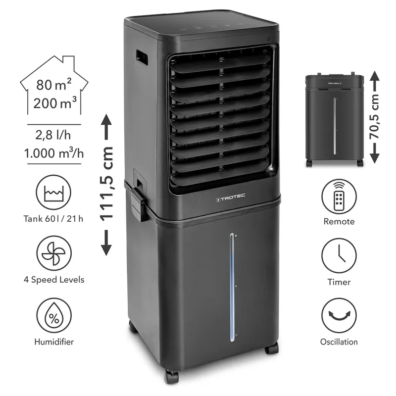 Ochlazovač a zvlhčovač vzduchu Aircooler PAE80 Trotec