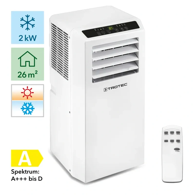 Mobilní klimatizace PAC 2010 SH Trotec - 1,8 kW (7000 Btu/h) - zdarma těsnění do oken Airlock 100 Trotec