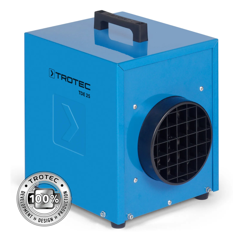 Profesionální elektrické topidlo TDE 25 V2 Trotec - 3 kW, vč. kabelu, s možností připojení hadice