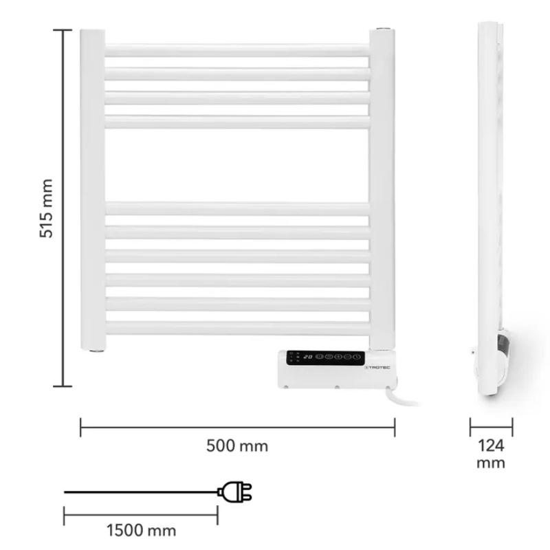 Elektrický koupelnový radiátor TWH300S Trotec - 300 W, Wi-Fi