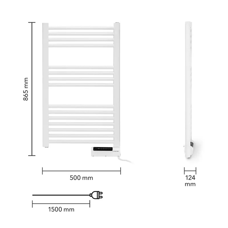 Elektrický koupelnový radiátor TWH500S Trotec - 500 W, Wi-Fi