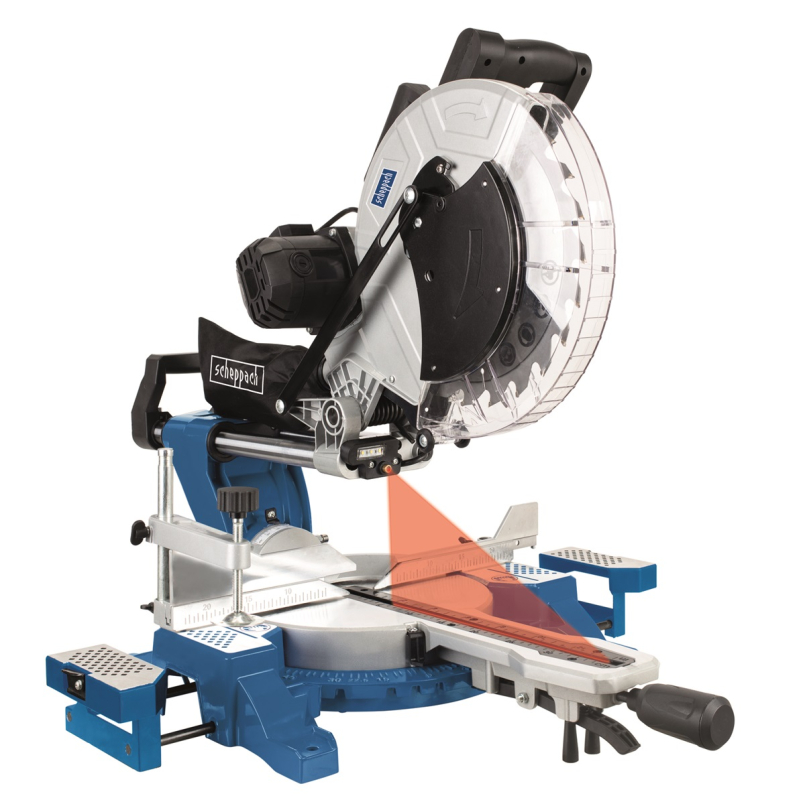 Pokosová pila HM140L Scheppach - 2 kW, Ø 305 mm, oboustranný náklop