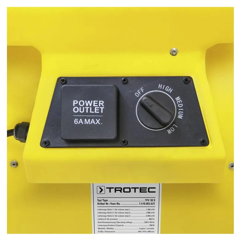 Profesionální podlahový ventilátor TFV10S Trotec - 355 m³/h