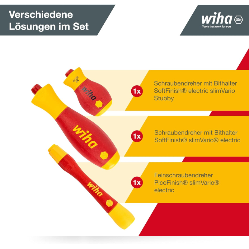 Sada nářadí slimVario® electric 43465 Wiha - 32 dílů