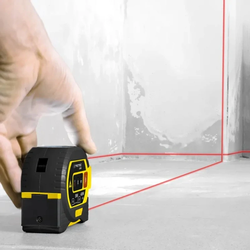 Svinovací metr 5m + laserový dálkoměr 40m + křížový laser BD8M  Trotec 