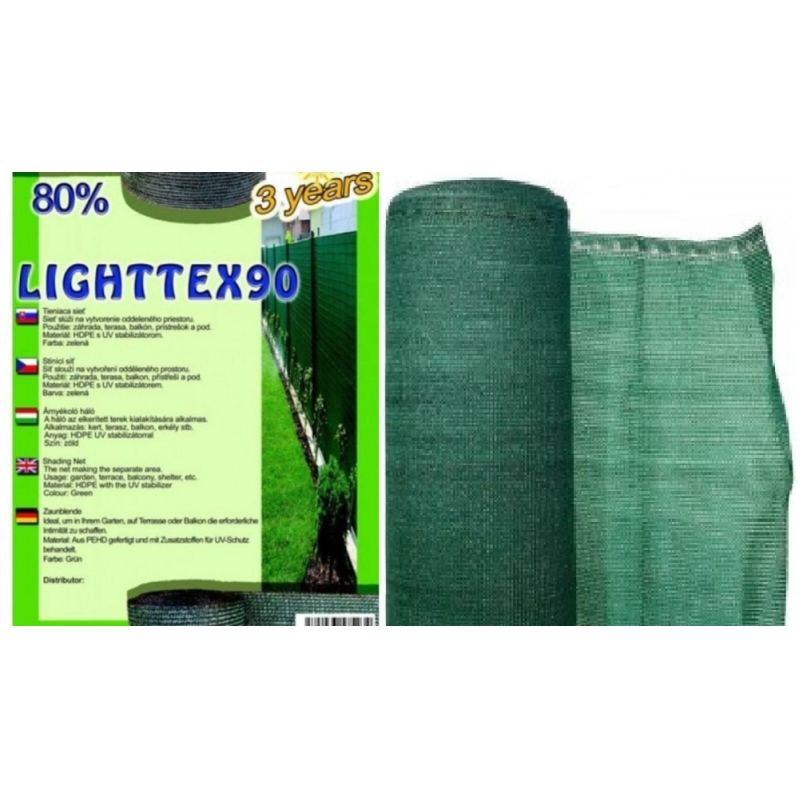 Stínící tkanina na plot 1,2x50m TOMPET Lighttex (80%) - 14473