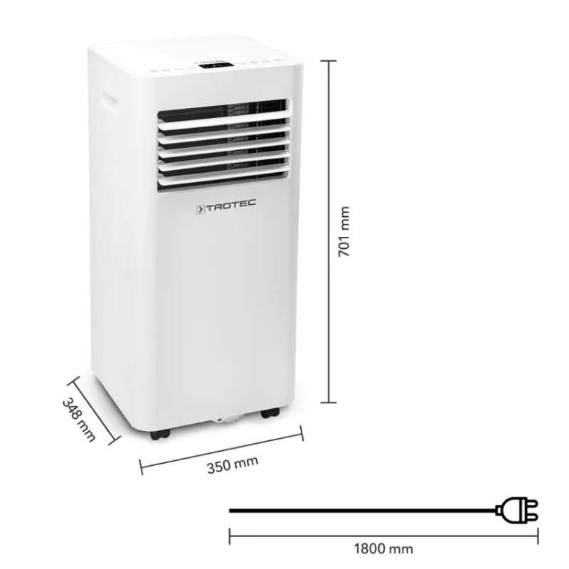 Mobilní klimatizace PAC 2020 E Trotec - 2kW (7000Btu/h), Wi-Fi - zdarma těsnění do oken Airlock 100 Trotec