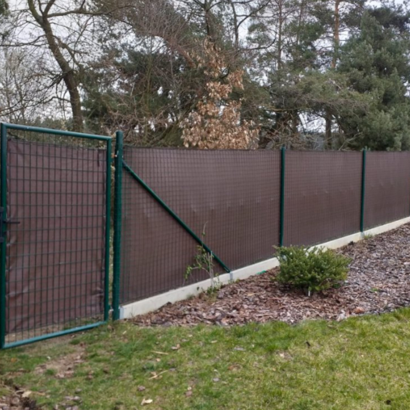Stínící tkanina na plot 1,8m výška TOMPET Browntex (90%) - metráž