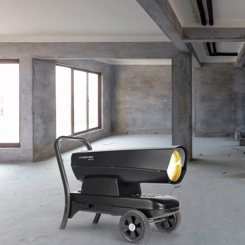 Naftové topidlo s přímým spalováním IDX20D TROTEC - 20 kW, 450 m³/h, termostat