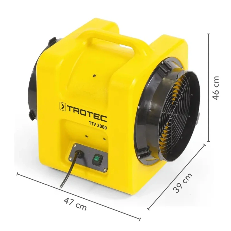 Profesionální mobilní axiální ventilátor TTV 3000 - 3000 m³/h