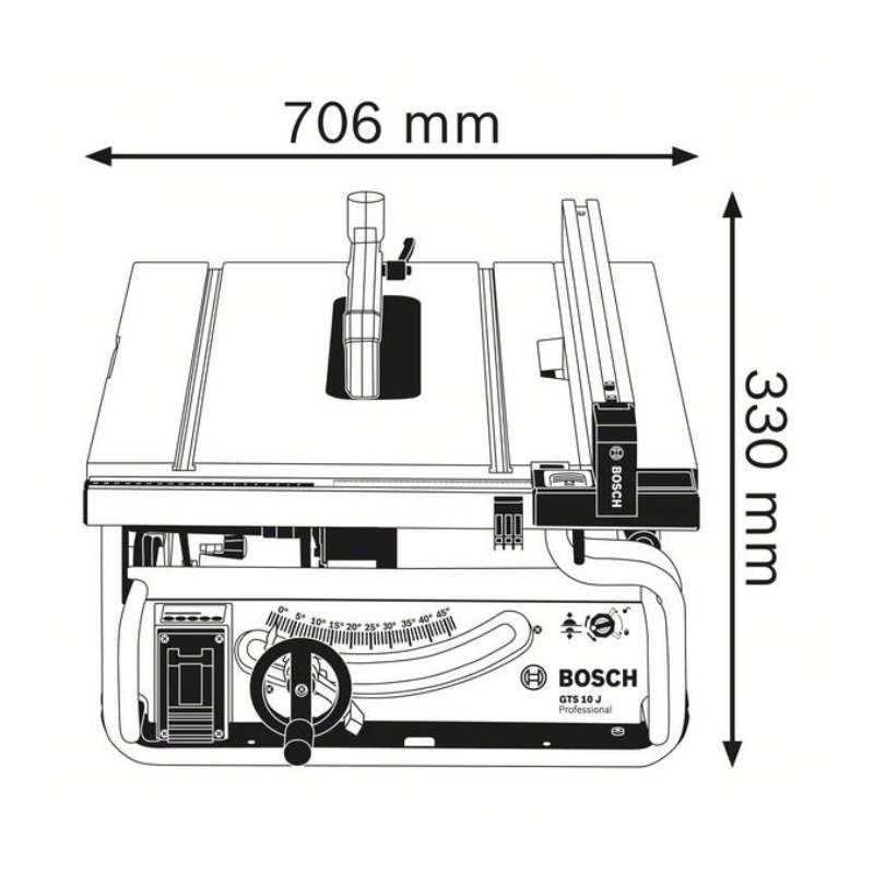 Stolní kotoučová pila GTS 10 J Bosch Professional - 0601B30500