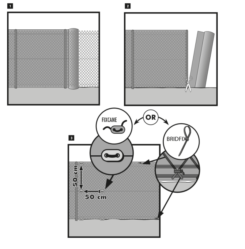 Stínící tkanina na plot 1,0x3m NORTENE Privatex (100%) - Hnědá