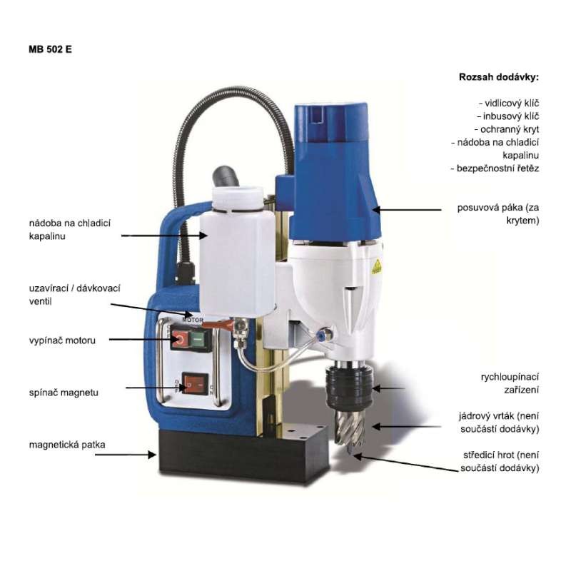 Magnetická vrtačka MB 502 E Metallkraft