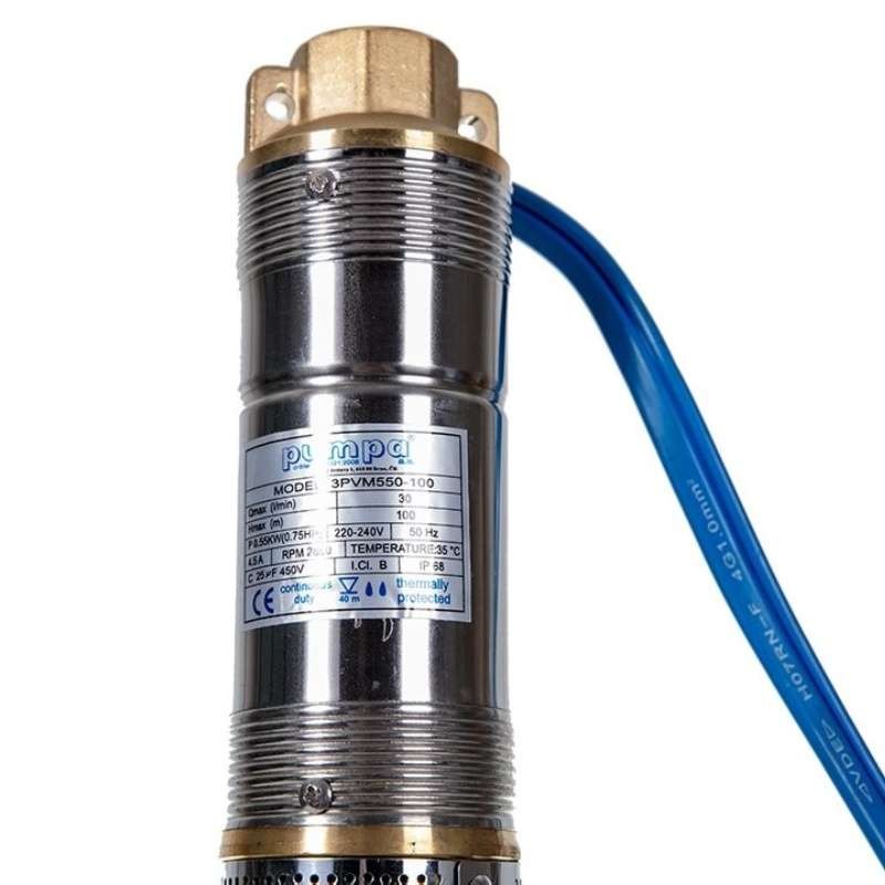 Ponorné vřetenové čerpadlo 3" 3PVM550-100 PUMPA - spínací skříň - 50