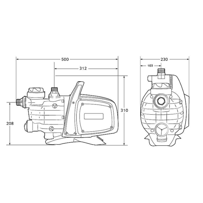 Samonasávací čerpadlo EASY  JET 1100 EASYPUMP - sada
