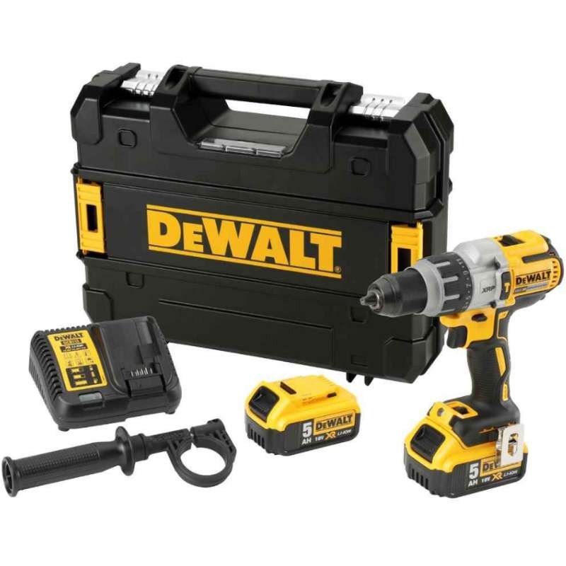 Bezuhlíková příklepová vrtačka DCD996P2 DeWALT - 18V, 2x5.0Ah