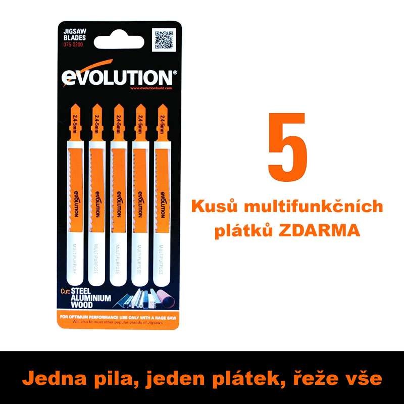 Multifunkční přímočará pila s regulací otáček RAGE7-S EVOLUTION, 710W