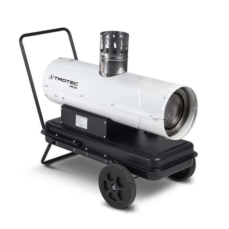 Naftové topidlo s nepřímým spalováním IDE20 TROTEC - 20 kW, 600 m³/h, vč. teplovzdušné hadice SP-T 255mm, 7,6m
