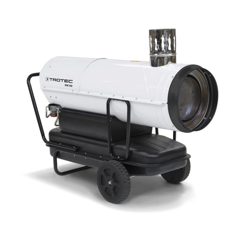 Naftové topidlo s nepřímým spalováním IDE80 TROTEC - 80 kW, 2000 m³/h, termostat