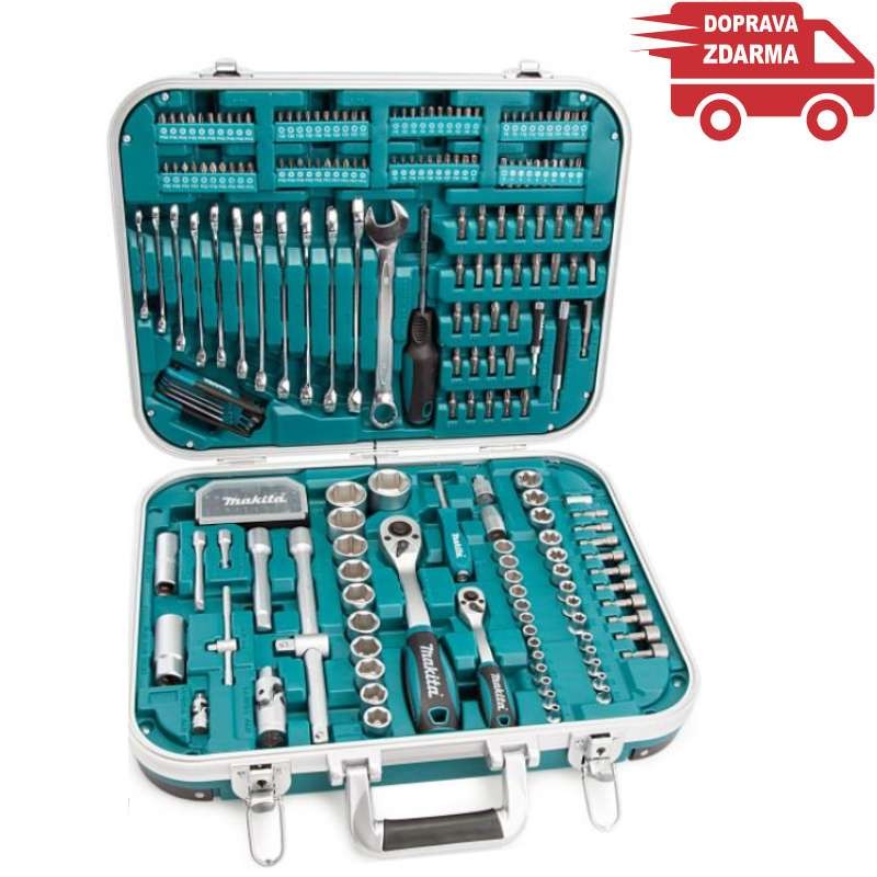 Gola sada P-90532 Makita, 227 dílů (1/4" + 1/2")