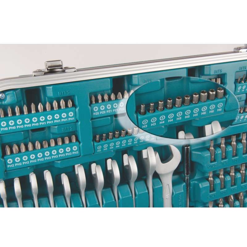 Gola sada P-90532 Makita, 227 dílů (1/4" + 1/2")
