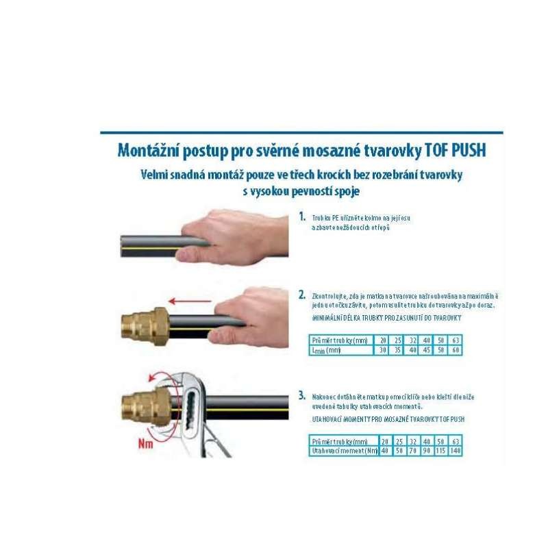 Mosazná spojka přímá vnější závit GEOS - různé rozměry - DN 25 (3/4")