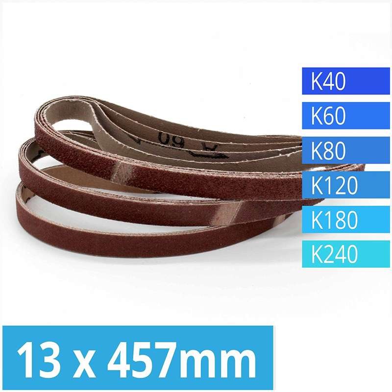 Brusný pás pro elektrické pilníky 13x457 mm Silverline, (5 ks), různá zrnitost - P180