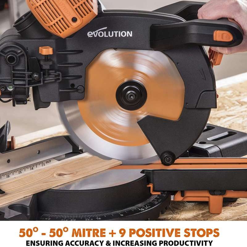 Multifunkční pokosová pila R255SMS-DB+ Evolution - 2 kW, Ø 255 mm, oboustranný náklop