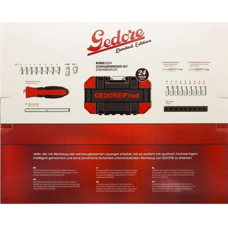 Adventní kalendář 2020 R38012024 GEDORE Red - 24 dílů, Limited Edition