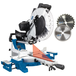 Pokosová pila HM140L Scheppach - 2 kW, Ø 305 mm, oboustranný náklop
