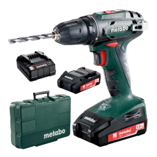 Akumulátorový vrtací šroubovák BS 18 Metabo - 18V, 2x1.5 Ah